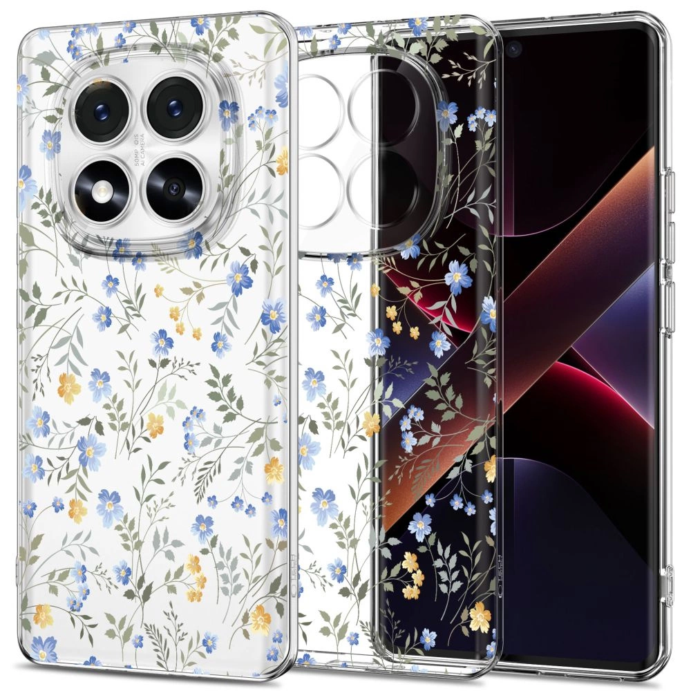 Tech-Protect FlexAir dėklas Xiaomi Redmi Note 14 Pro 5G / Poco X7 5G gėlės su lapais