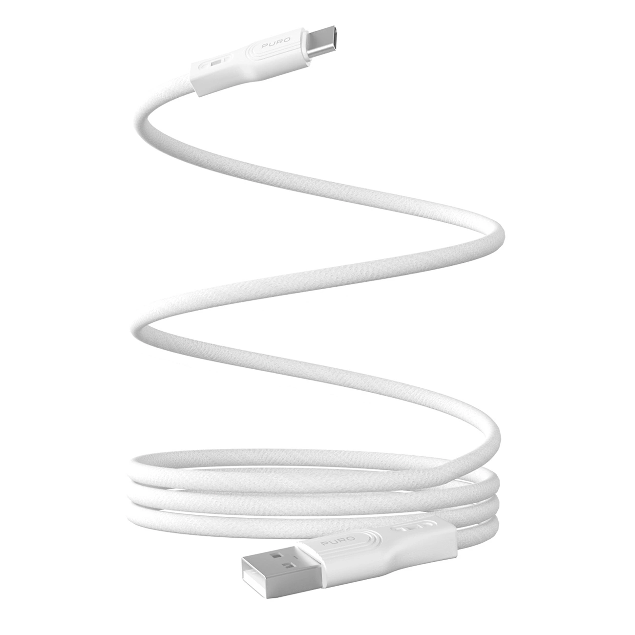 Puro Magnetic 10W magnetinis kabelis USB-A – USB-C 1m – balta