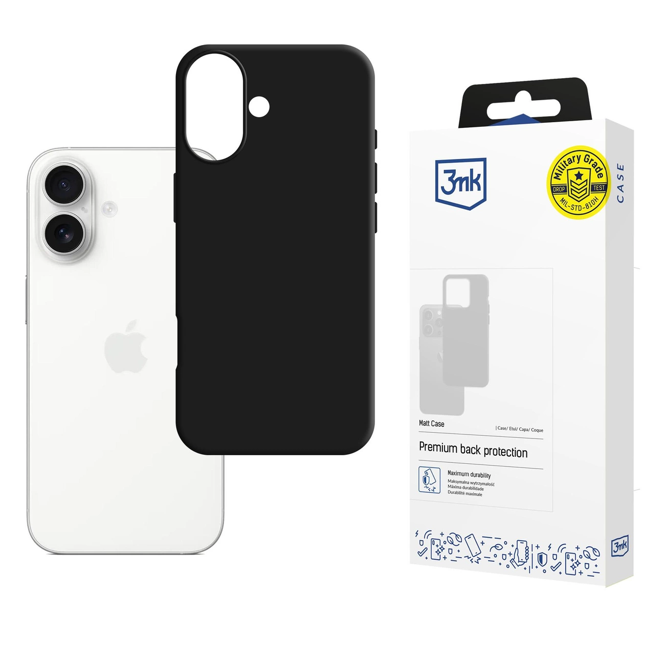 3mk Matt dėklas Apple iPhone 17 – juodas