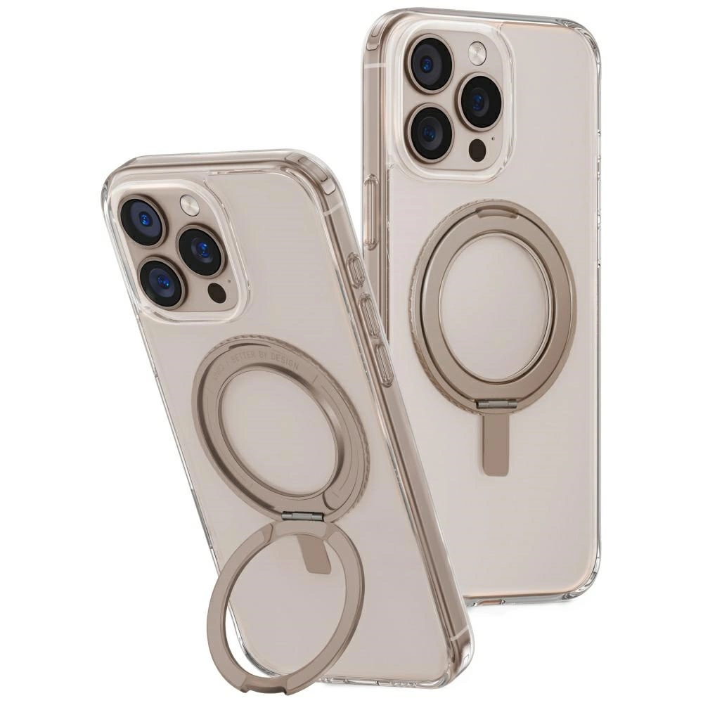 Uniq Swivix 360 pasukamas stovimo dėklas iPhone 16 Pro Max – auksinis