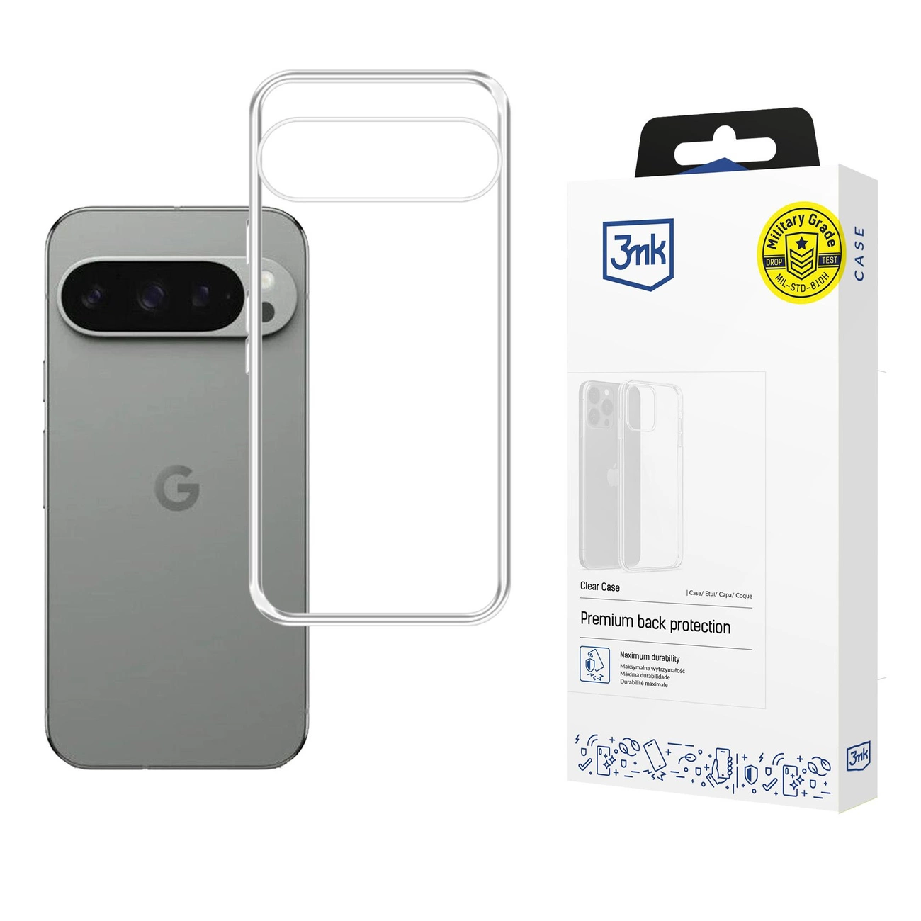 3mk Clear dėklas Google Pixel 10 / Google Pixel 10 Pro - skaidrus