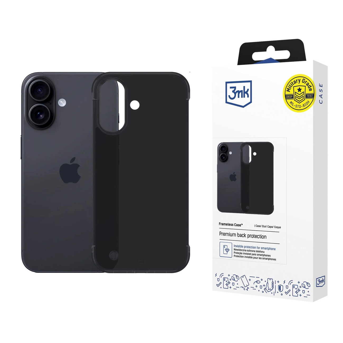 3mk Just20g Matt dėklas Apple iPhone 17 – matinė juoda