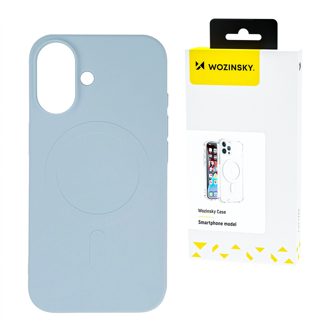 Wozinsky silikoninis dėklas suderinamas su MagSafe Samsung Galaxy S24 FE – mėlynas