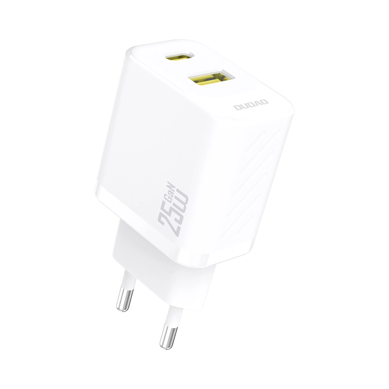 Dudao A26T GaN 25W USB-A, USB-C įkroviklis - baltas
