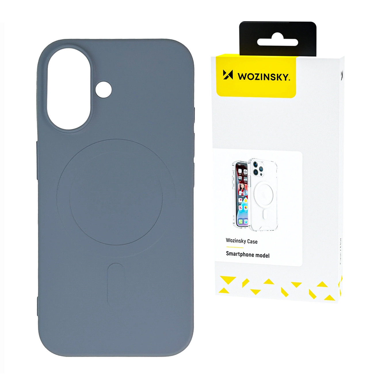 Wozinsky silikoninis dėklas suderinamas su MagSafe Samsung Galaxy S24 FE – pilkas