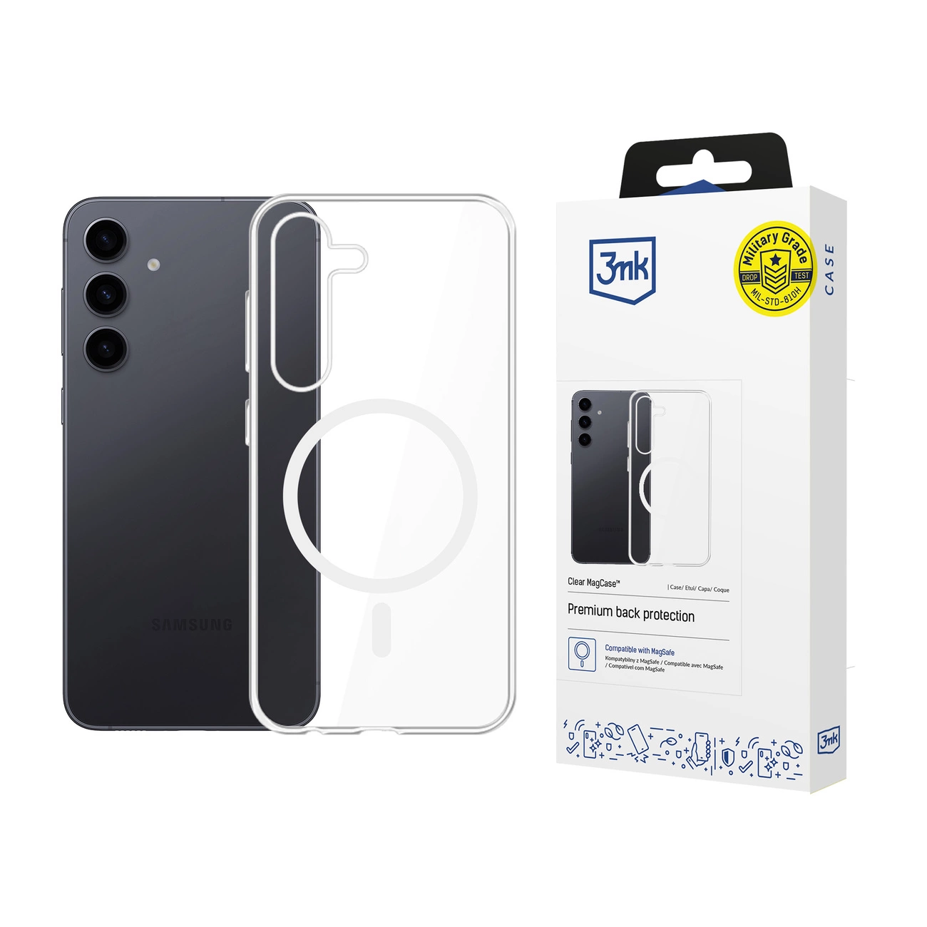 3mk Clear MagCase Samsung Galaxy S24+ dėklas – permatomas