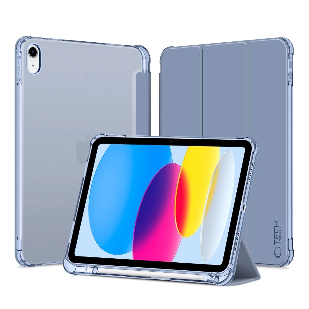 Tech-Protect SC Pen hibridinis dėklas iPad 10 / 2022 – mėlynas – permatomas