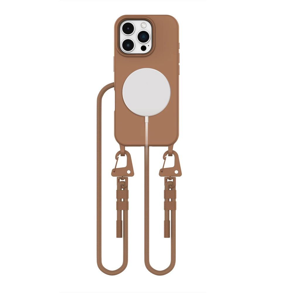 Tech-Protect MagNecklace MagSafe dėklas iPhone 16 Pro Max – rudas