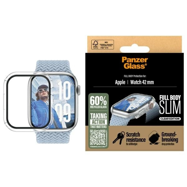 PanzerGlass Snappie Full Body Apple Watch 10 42mm - permatomas