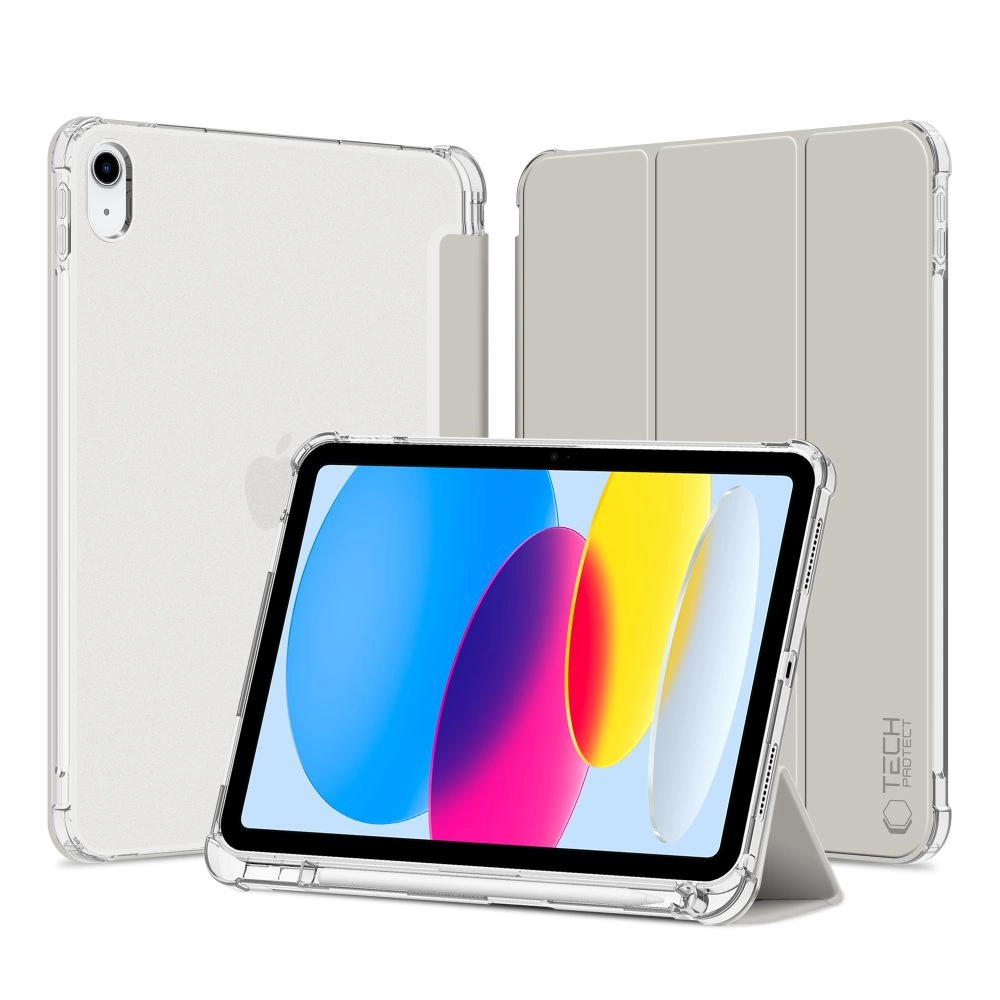 Tech-Protect SC Pen hibridinis dėklas iPad 10 / 2022 – pilkas – permatomas