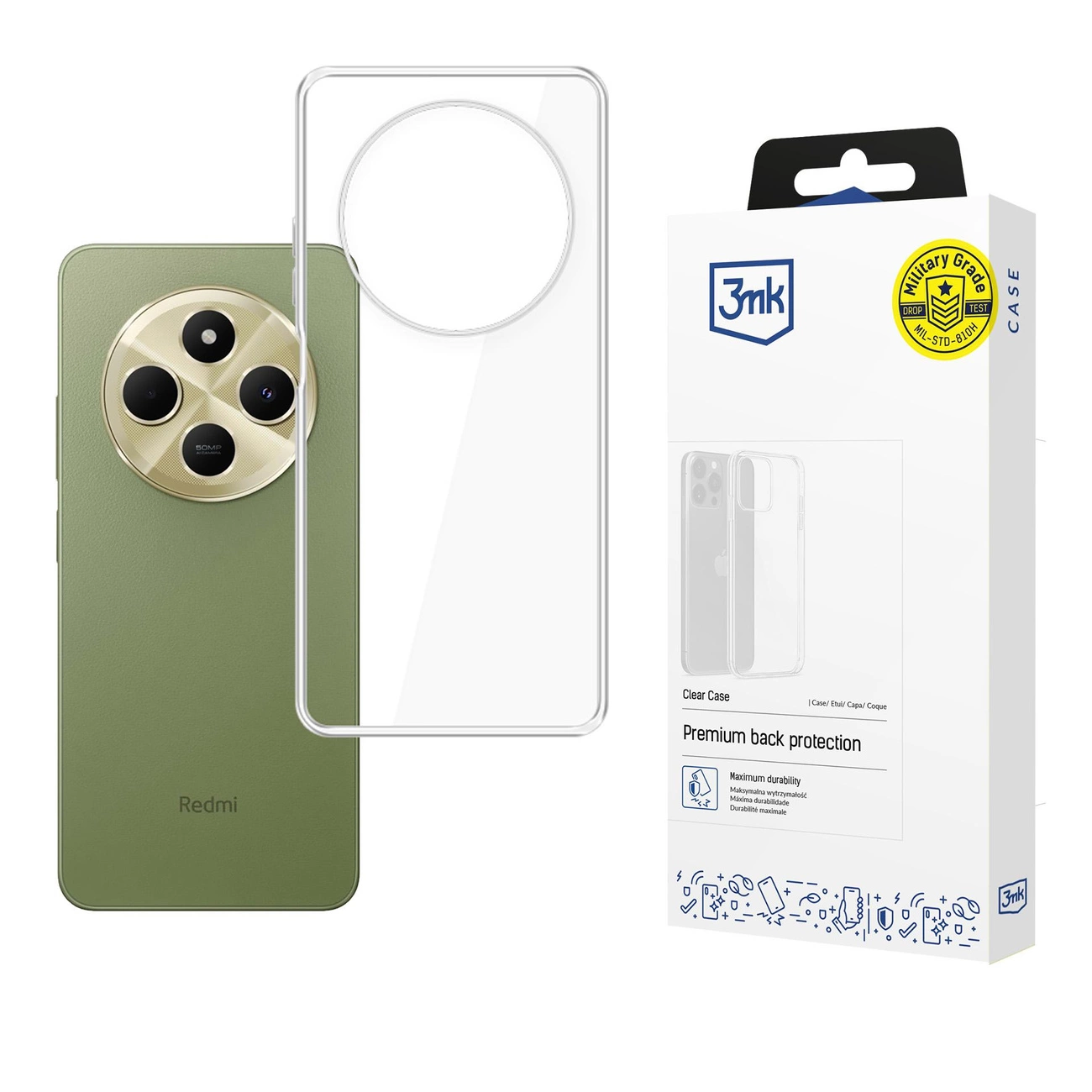 3mk Clear dėklas Xiaomi Redmi 14C – permatomas