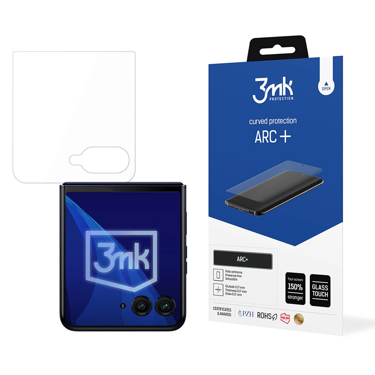 3mk ARC+ apsauginė plėvelė Motorola Razr 50 (priekis)