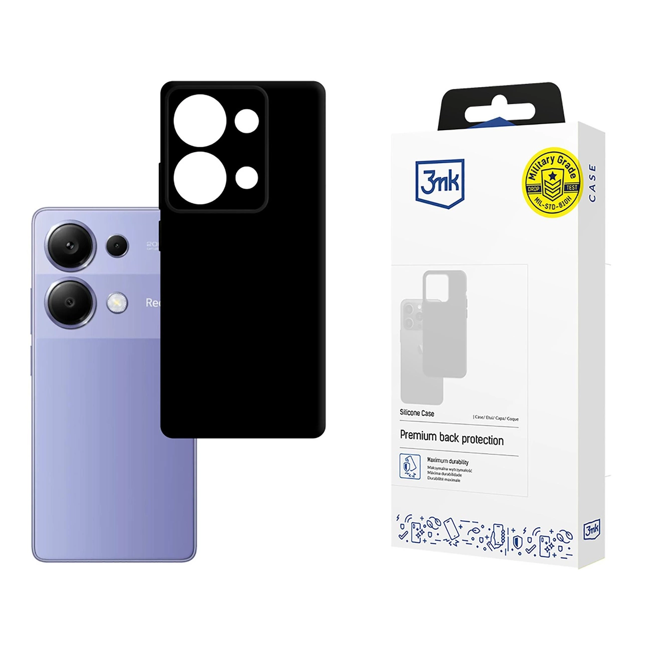3mk silikoninis dėklas Xiaomi Redmi Note 13 Pro 4G – juodas