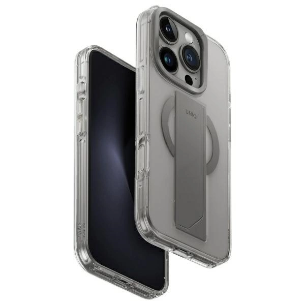 Uniq Heldro Max Magclick įkrovimo dėklas iPhone 16 Pro – skaidrus