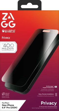 ZAGG InvisibleShield Glass Elite Privacy grūdintas stiklas iPhone 16 Pro Max