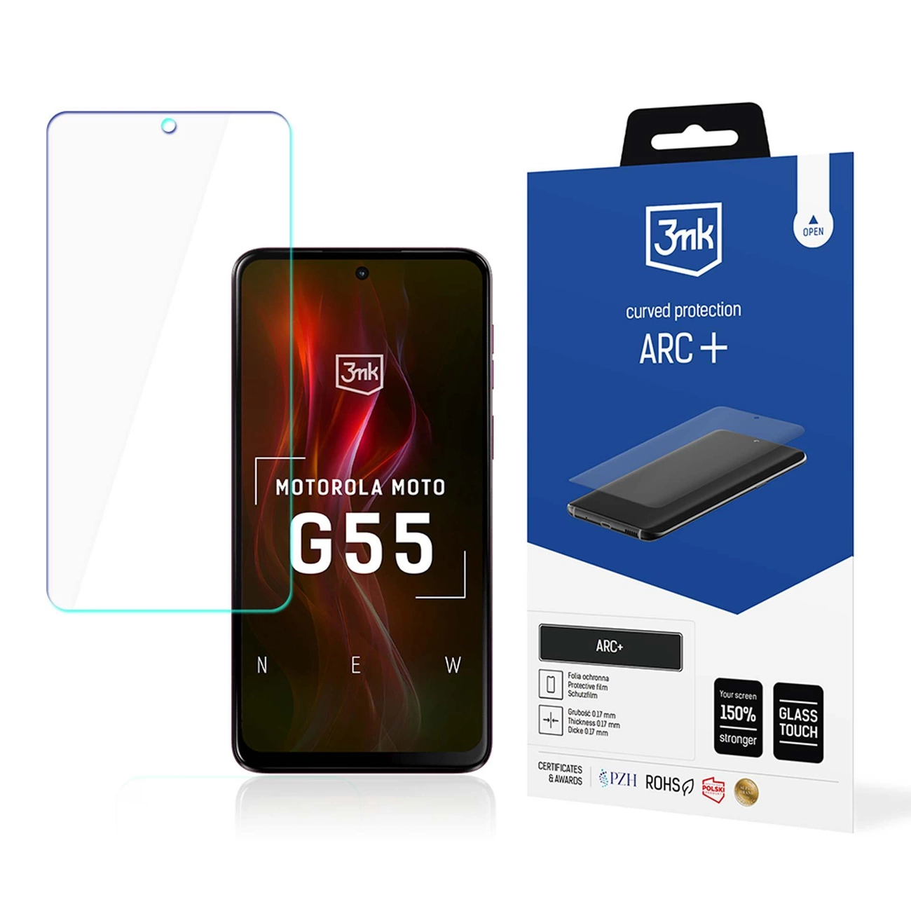 3mk ARC+ apsauginė plėvelė Motorola Moto G55 5G