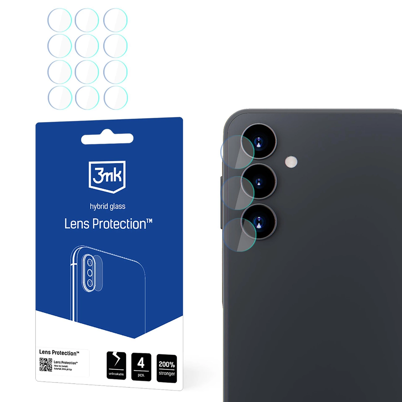 Hibridinis stiklas kameros objektyvui 3mk Lens Protection Samsung Galaxy A16