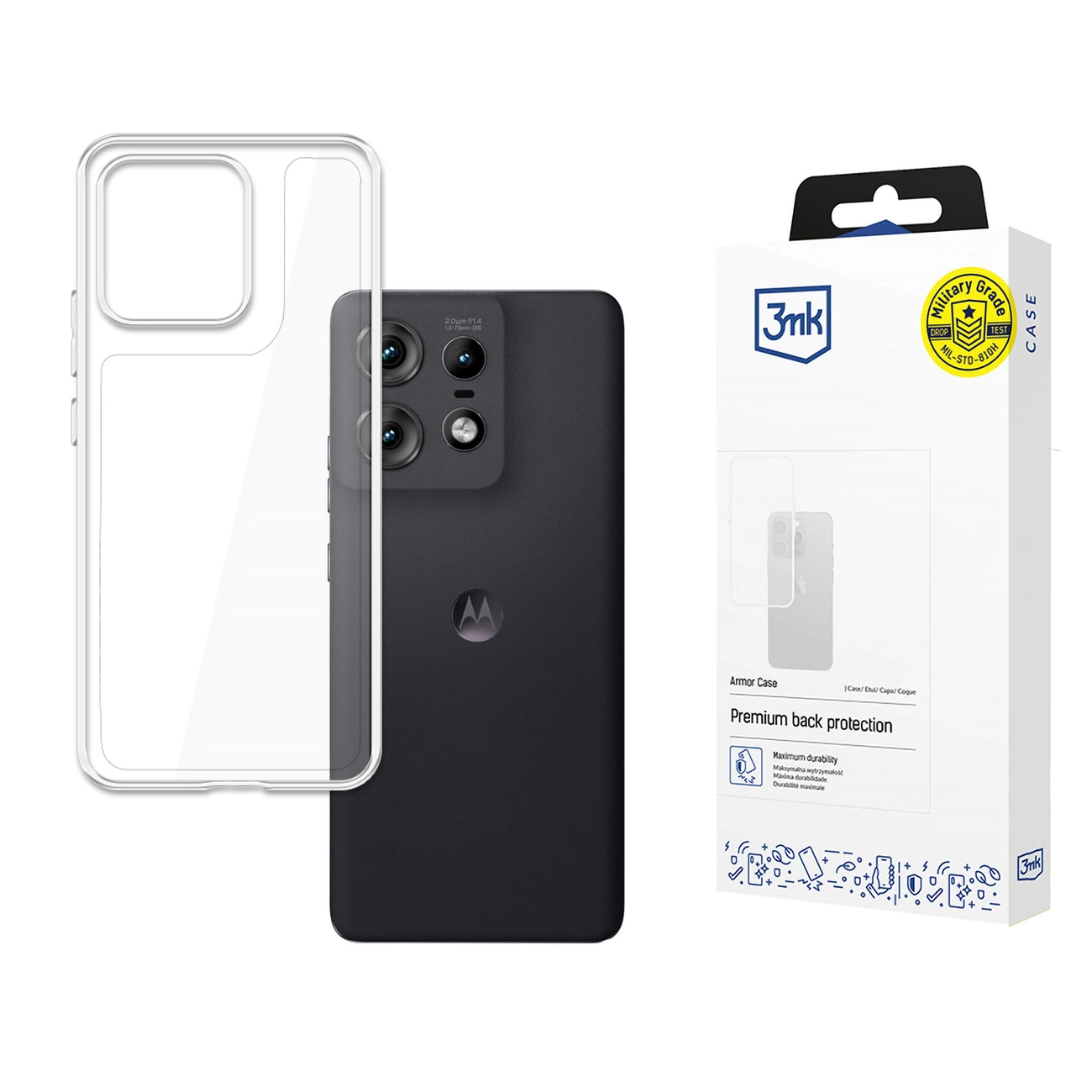3mk Armor dėklas Motorola Edge 50 Pro – permatomas