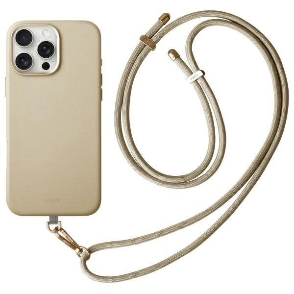 Uniq Coehl Muse magnetinis įkrovimo dėklas iPhone 16 Pro – smėlio