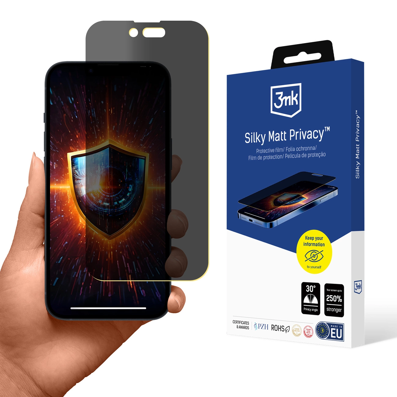 3mk Silky Matt Privacy matinė privatumo plėvelė iPhone 14 Pro