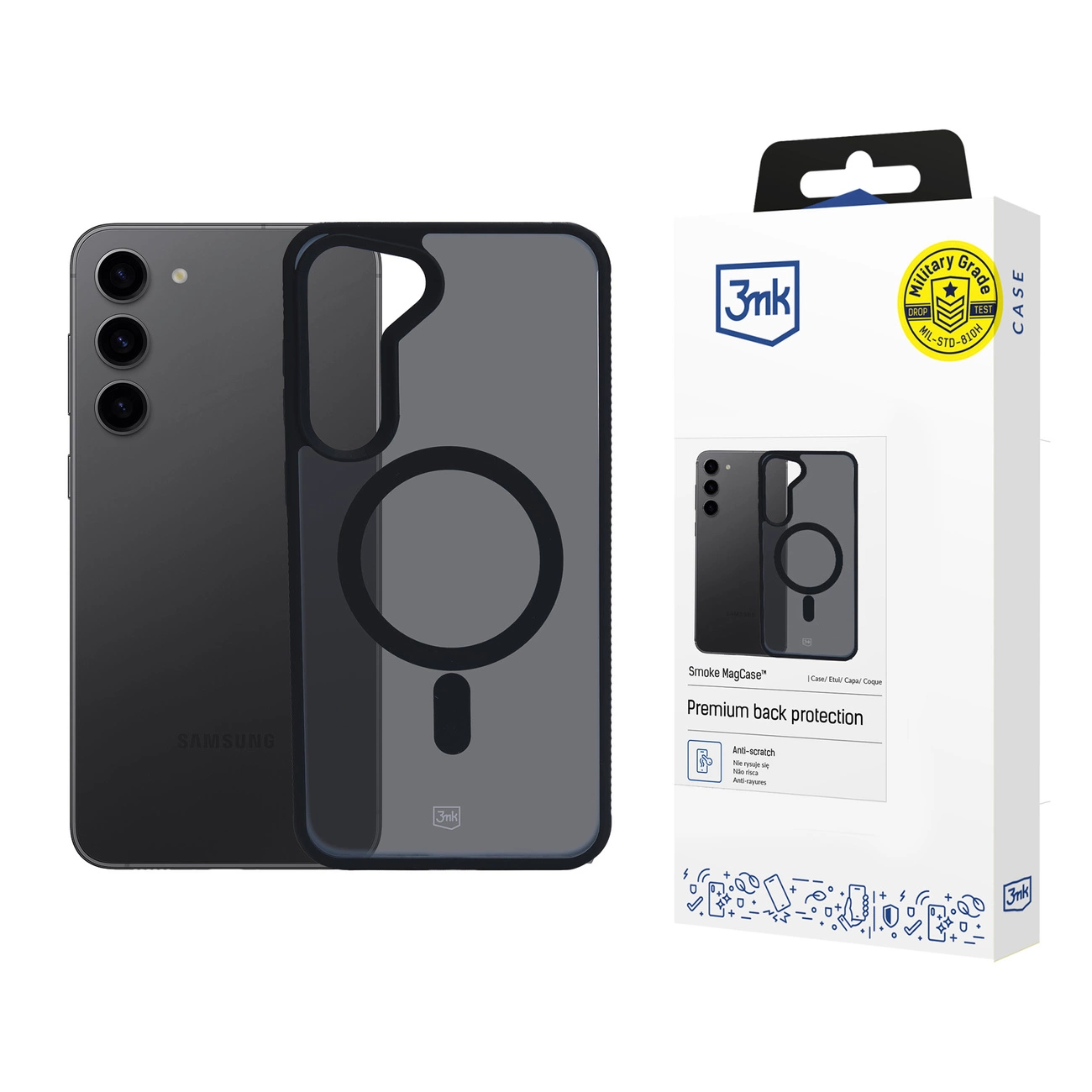 3mk Smoke MagCase Samsung Galaxy S23 5G – juodas