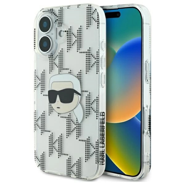 Karl Lagerfeld IML Karl galvos elektroplated dėklas iPhone 16 – skaidrus