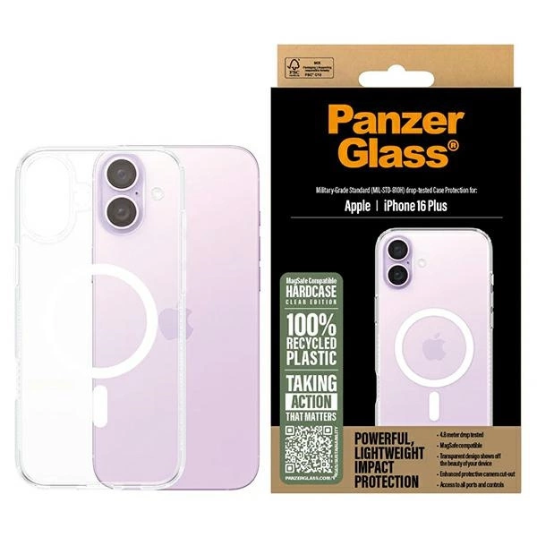 PanzerGlass kietasis dėklas iPhone 16 Plus 6.7” baltas MagSafe
