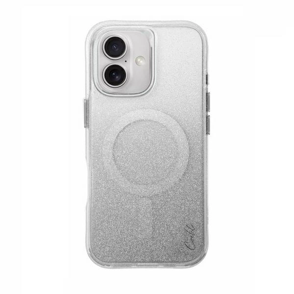 Uniq Coehl Lumino magnetinis įkrovimo dėklas iPhone 16 - sidabrinis