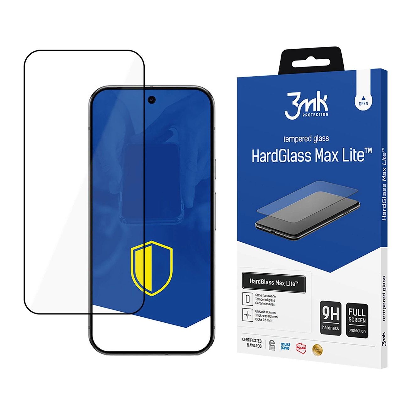 Grūdintas stiklas 3mk HardGlass Max Lite Black Google Pixel 9 Pro XL