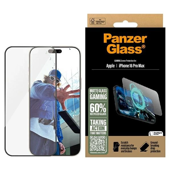 PanzerGlass Gaming ekrano apsauga iPhone 16 Pro Max 6.9” Ultra-Wide Fit