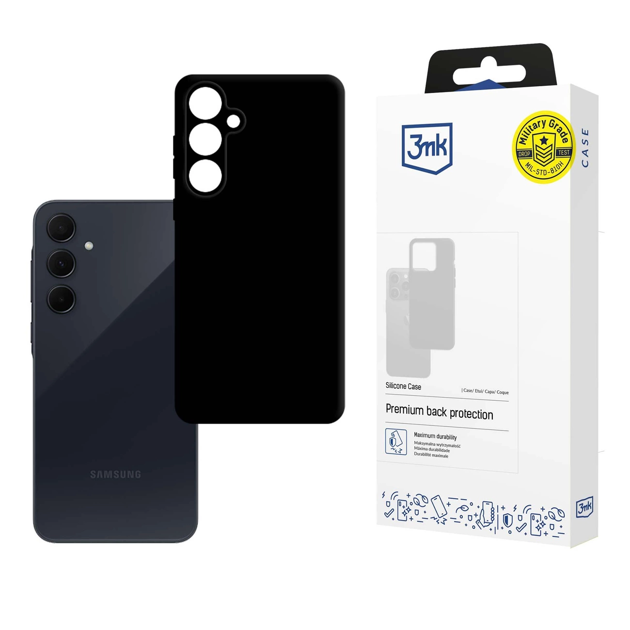 3mk silikoninis dėklas Samsung Galaxy A35 5G – juodas