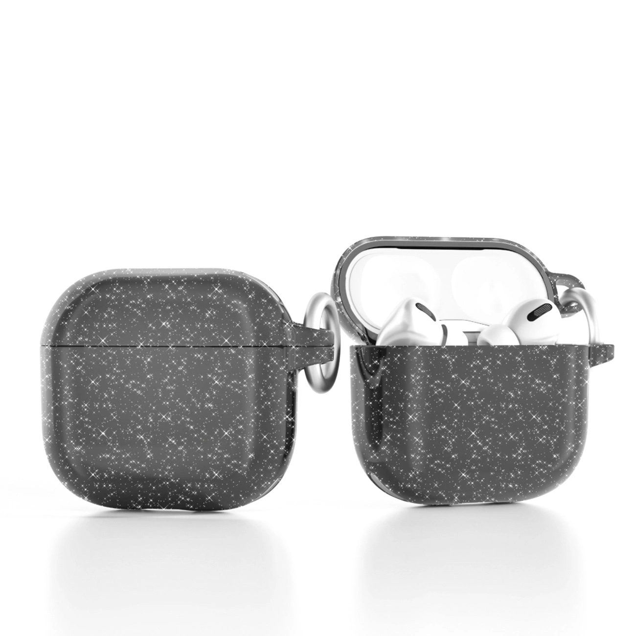 Blizgus dėklas AirPods 4 – juodas