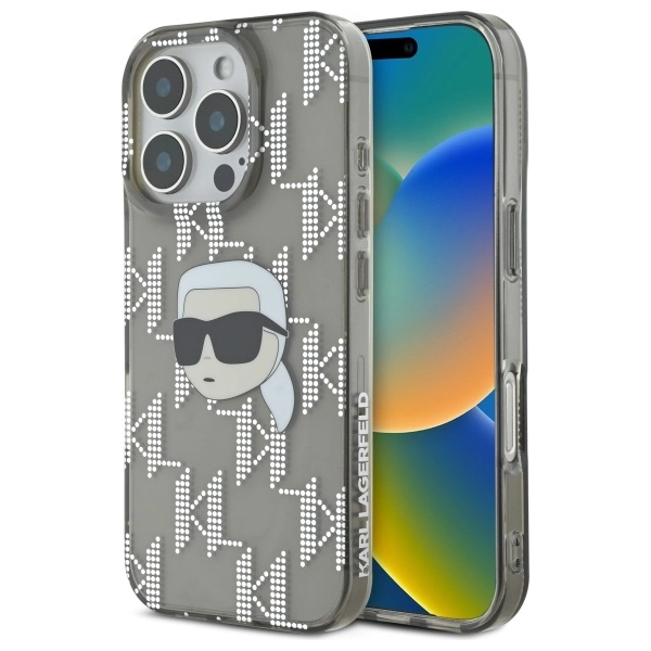Karl Lagerfeld IML Karl galvos elektroplated dėklas iPhone 16 Pro – juodas