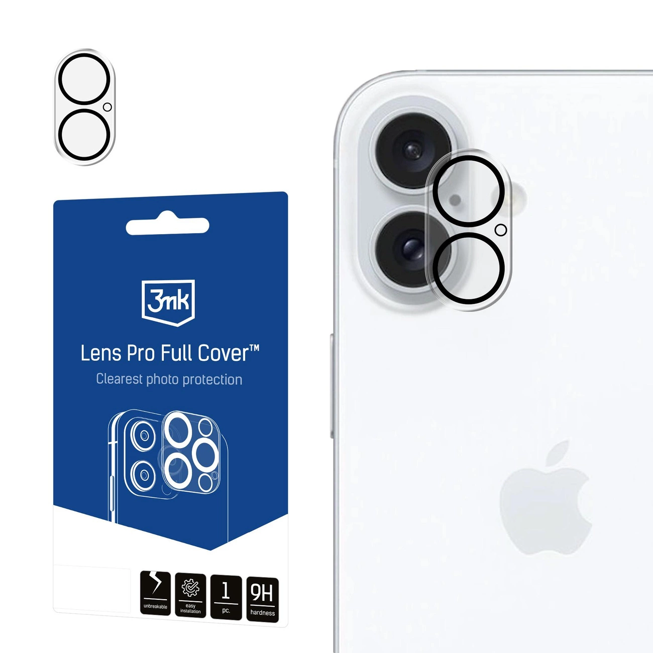 3mk Lens Pro Full Cover kameros apsauga iPhone 16/16 Plus