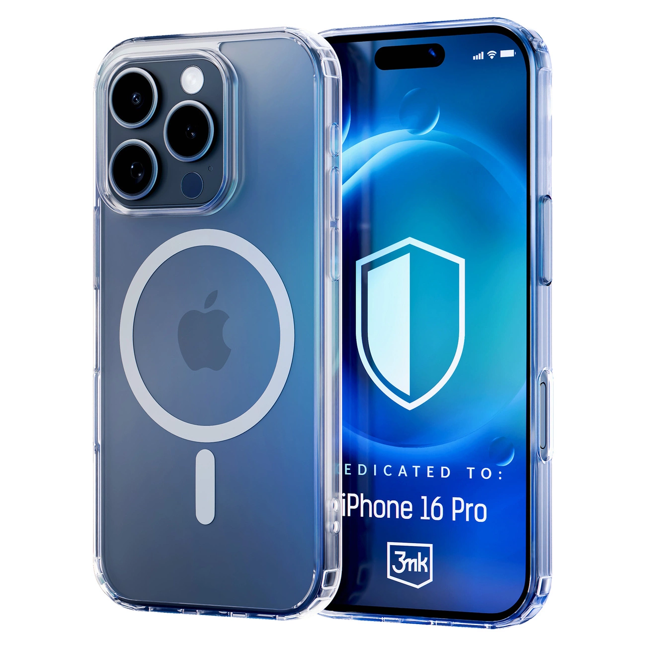 3mk MagCase su MagSafe iPhone 16 Pro – permatomas