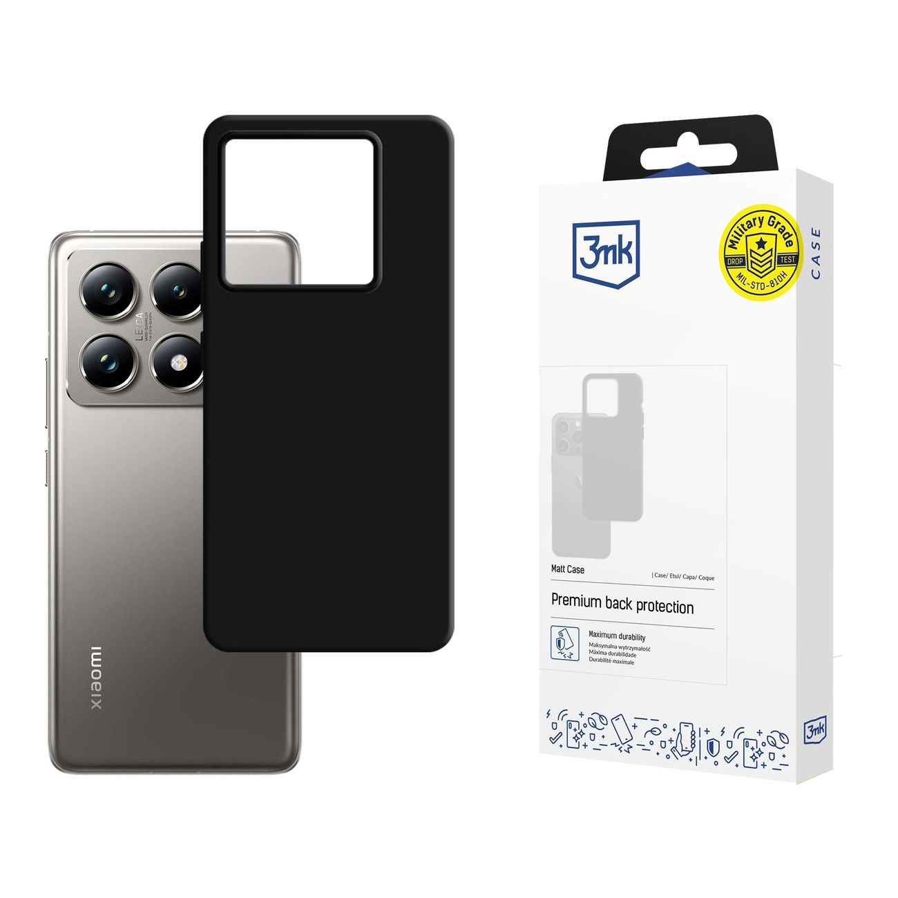 3mk Matt dėklas Xiaomi 14T Pro – juodas