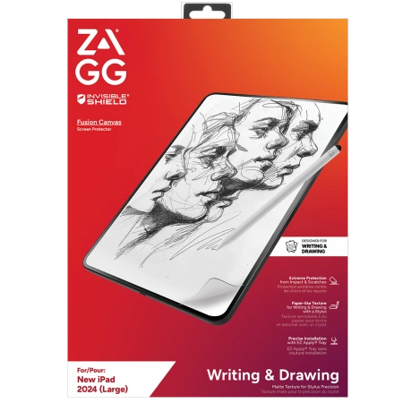 ZAGG InvisibleShield Fusion Canvas antibakterinė apsauginė plėvelė imituojanti popierių iPad Air 13” 2024