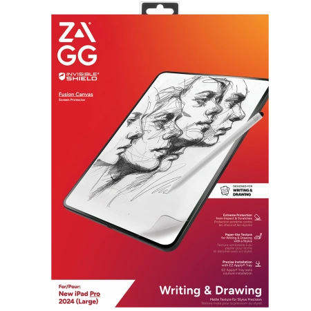 ZAGG InvisibleShield Fusion Canvas antibakterinė apsauginė plėvelė imituojanti popierių iPad Pro 13” 2024
