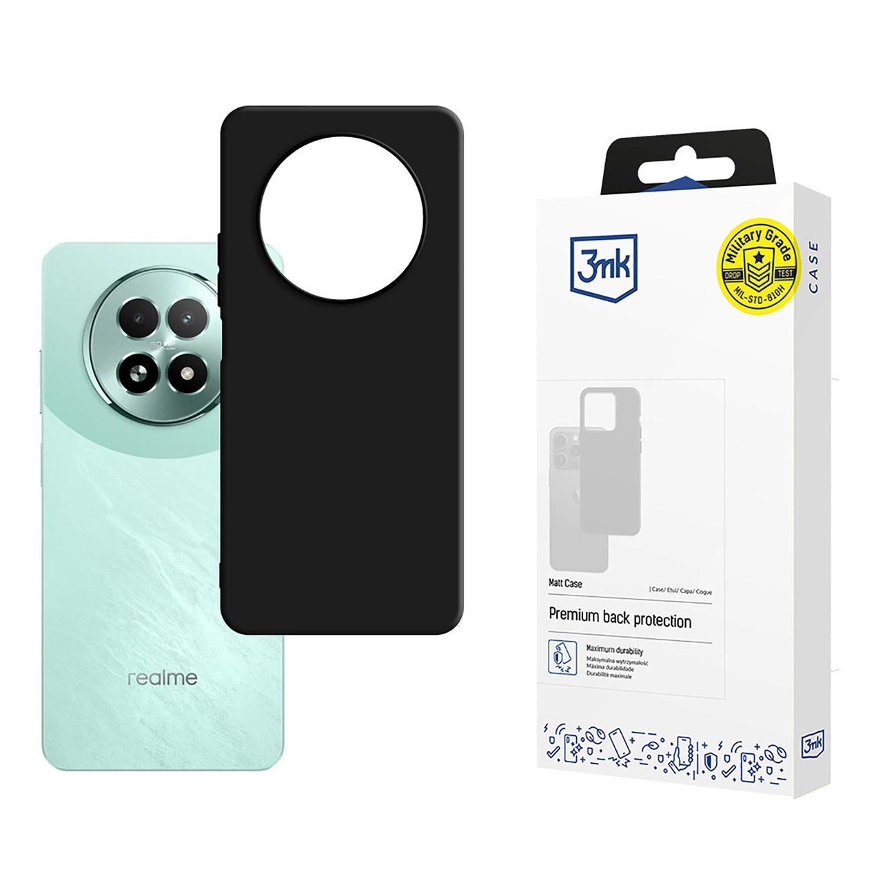 3mk Matt dėklas Realme 13 5G – juodas