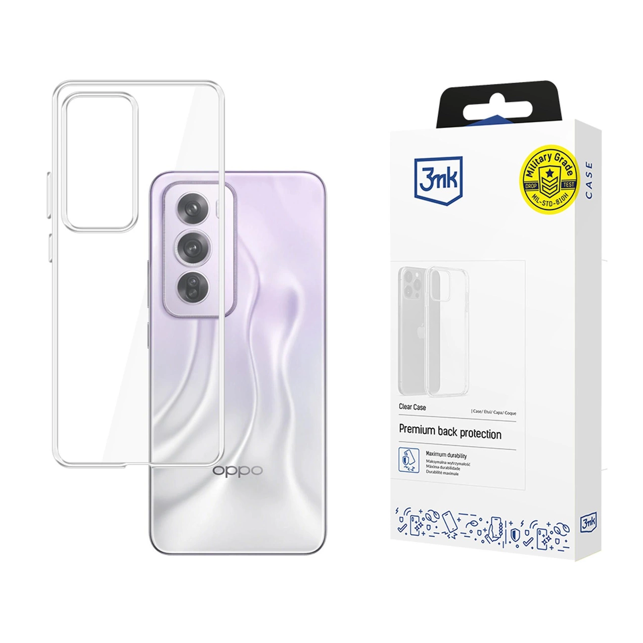 3mk Clear dėklas Oppo Reno 12 Pro – permatomas