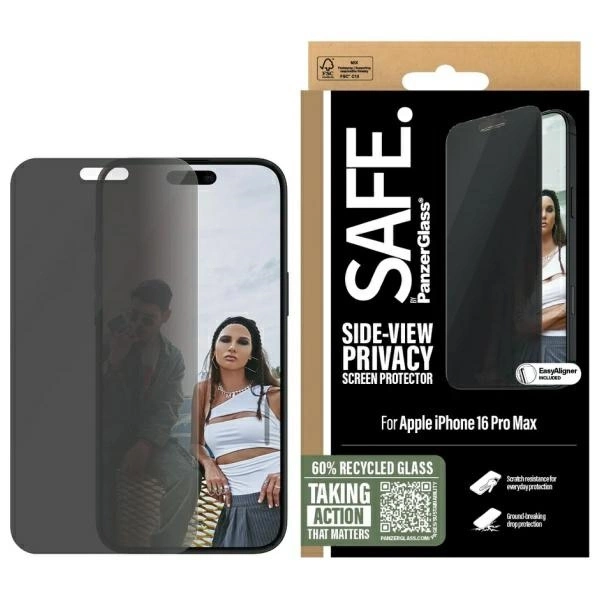 SAFE privatumo ekrano apsauga iPhone 16 Pro Max 6.9” Ultra-Wide Fit