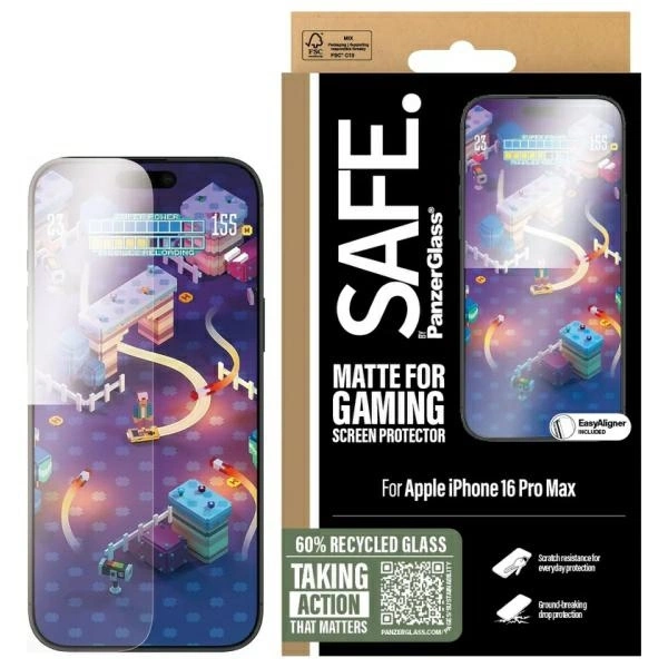 SAFE žaidimų ekrano apsauga iPhone 16 Pro Max 6.9” Ultra-Wide Fit
