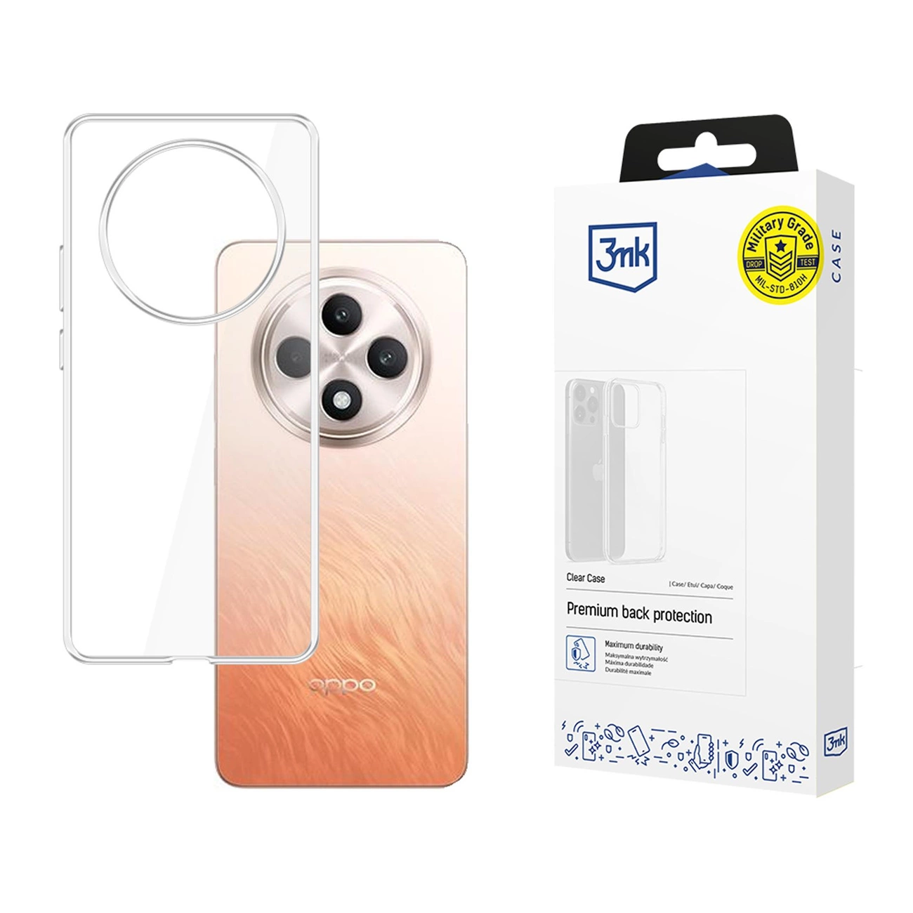 3mk Clear dėklas Oppo Reno 12 FFs – permatomas