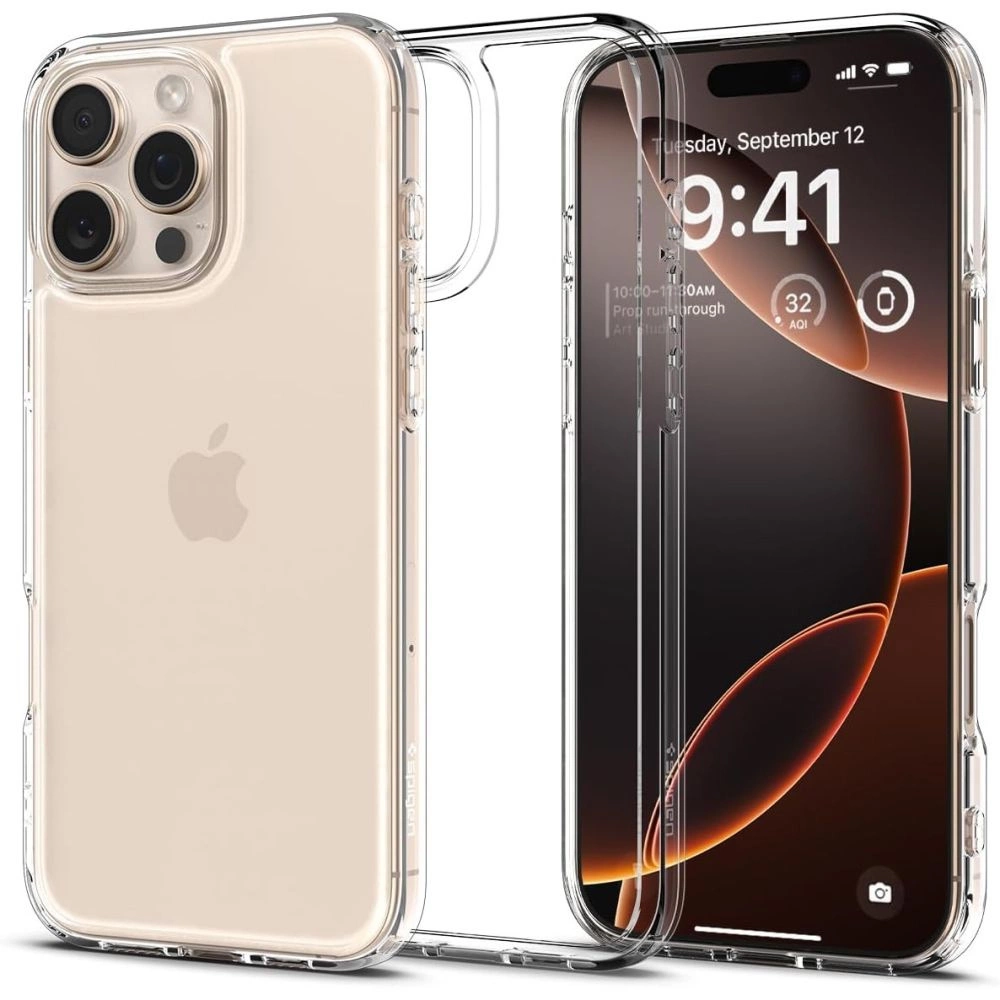 Spigen Ultra Hybrid dėklas iPhone 16 Pro Max – skaidrus