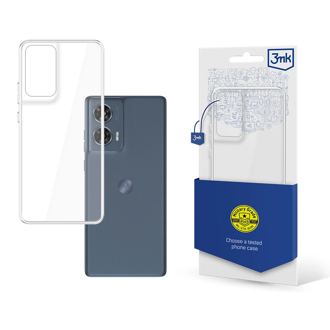 3mk Clear dėklas Motorola Moto Edge 50 Fusion – permatomas
