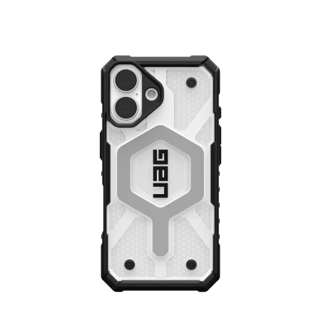 UAG Pathfinder Clear MagSafe dėklas iPhone 16 baltas