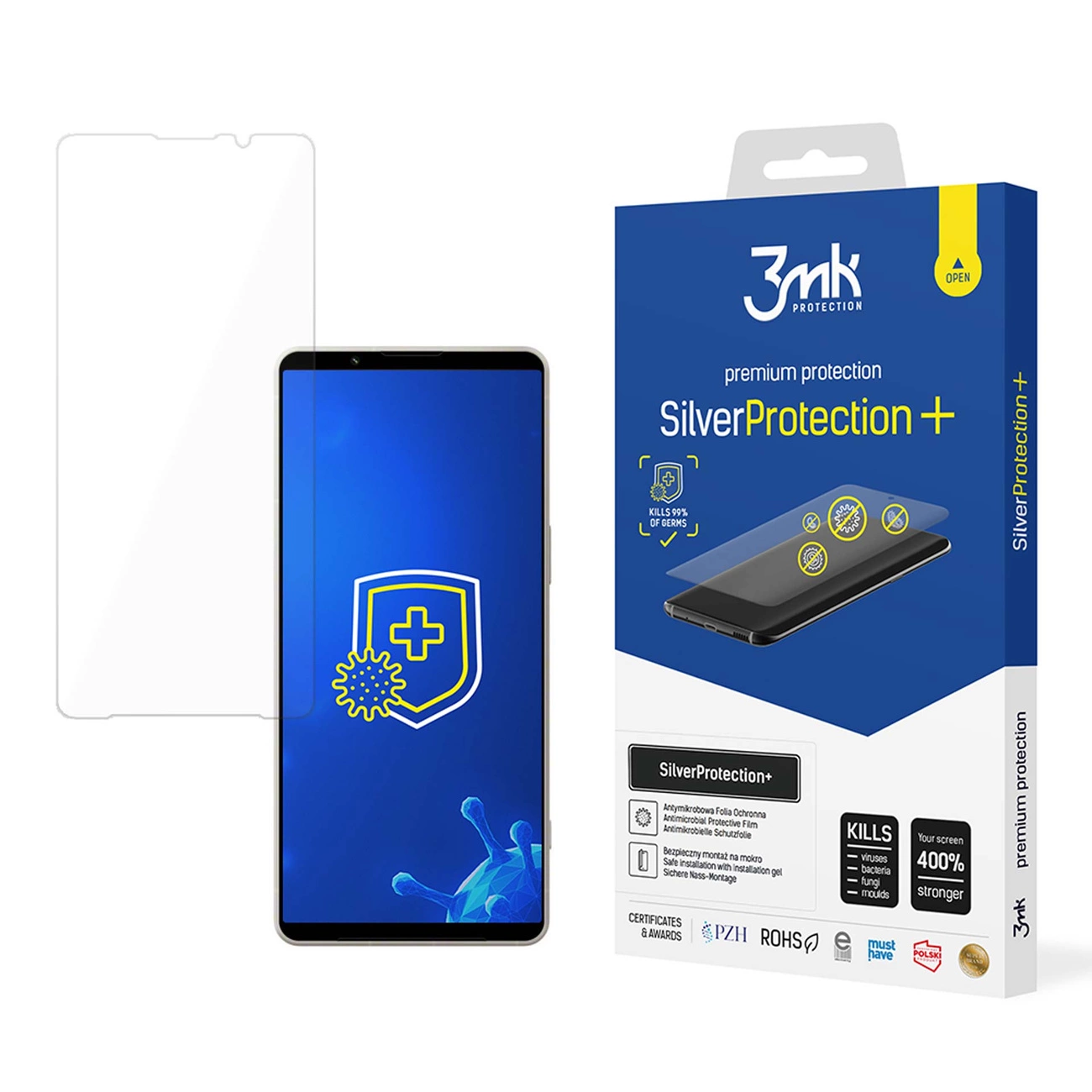 Antibakterinė apsauginė plėvelė 3mk SilverProtection+ Sony Xperia 1 VI