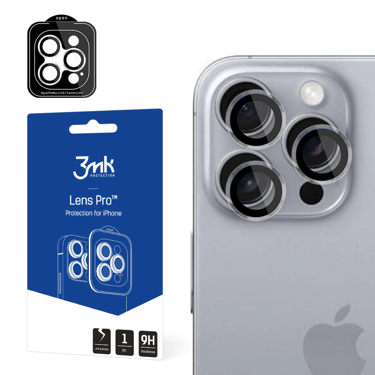 3mk Lens Protection Pro kameros dangtelis iPhone 16 Pro / 16 Pro Max