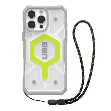 UAG Pathfinder Clear MagSafe dėklas su laikikliu iPhone 16 Pro Max žalias