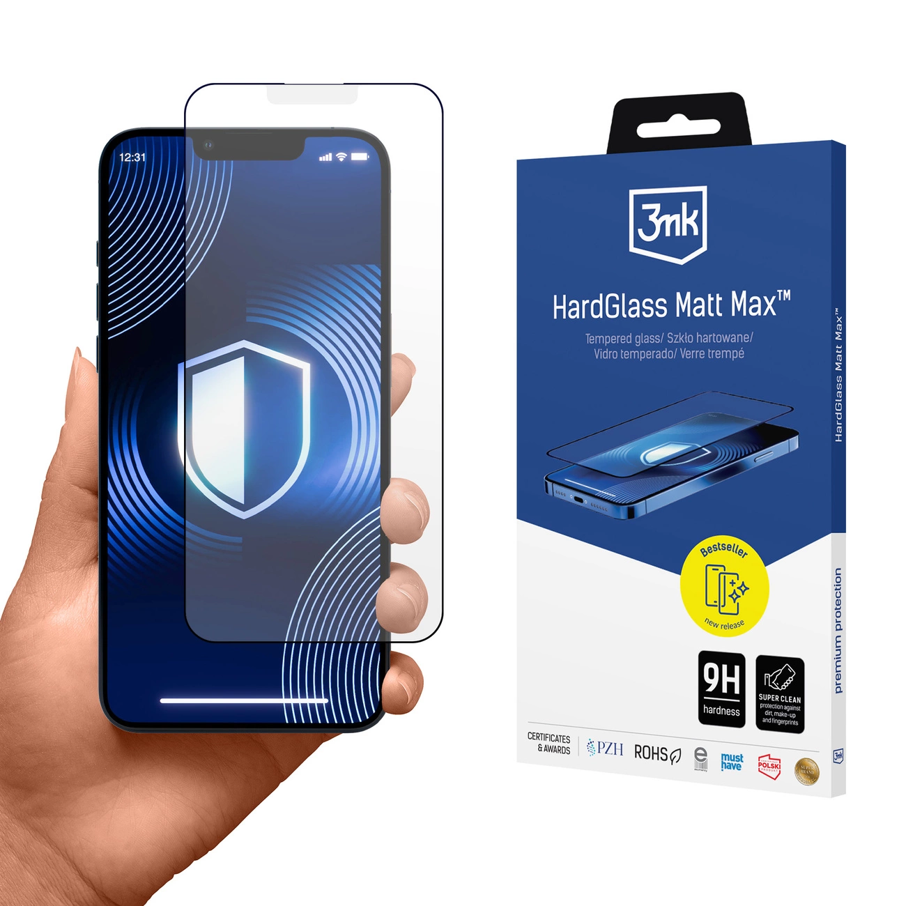 Grūdintas stiklas 3mk HardGlass Matt Max iPhone 13 Mini